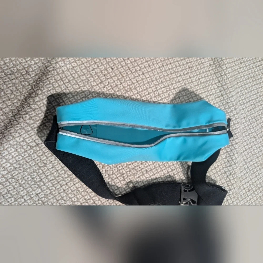 Stylish Teal Phone Case with Black Strap